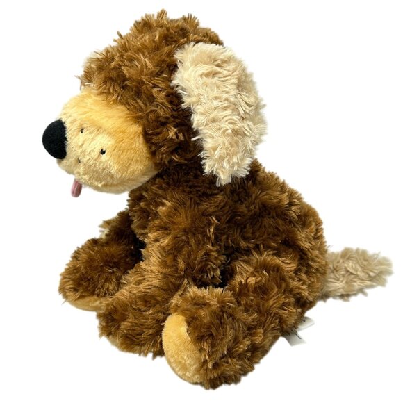 Floppy-Eared Brown Plush Dog Toy Tongue Out Chelsea Teddy Bear 10 Inch READ - Picture 2 of 11